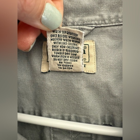 L.L Bean Denim Short Sleeve Button Up Mens SZ XXL Tall Light Blue 100% Cotton - Picture 3 of 7